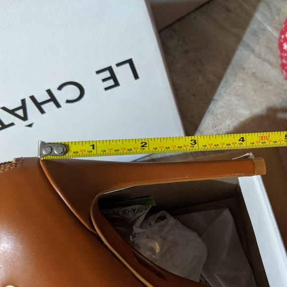 New tan leather Brazil designer lace-up 39 stiletto sandals - Picture 9 of 9